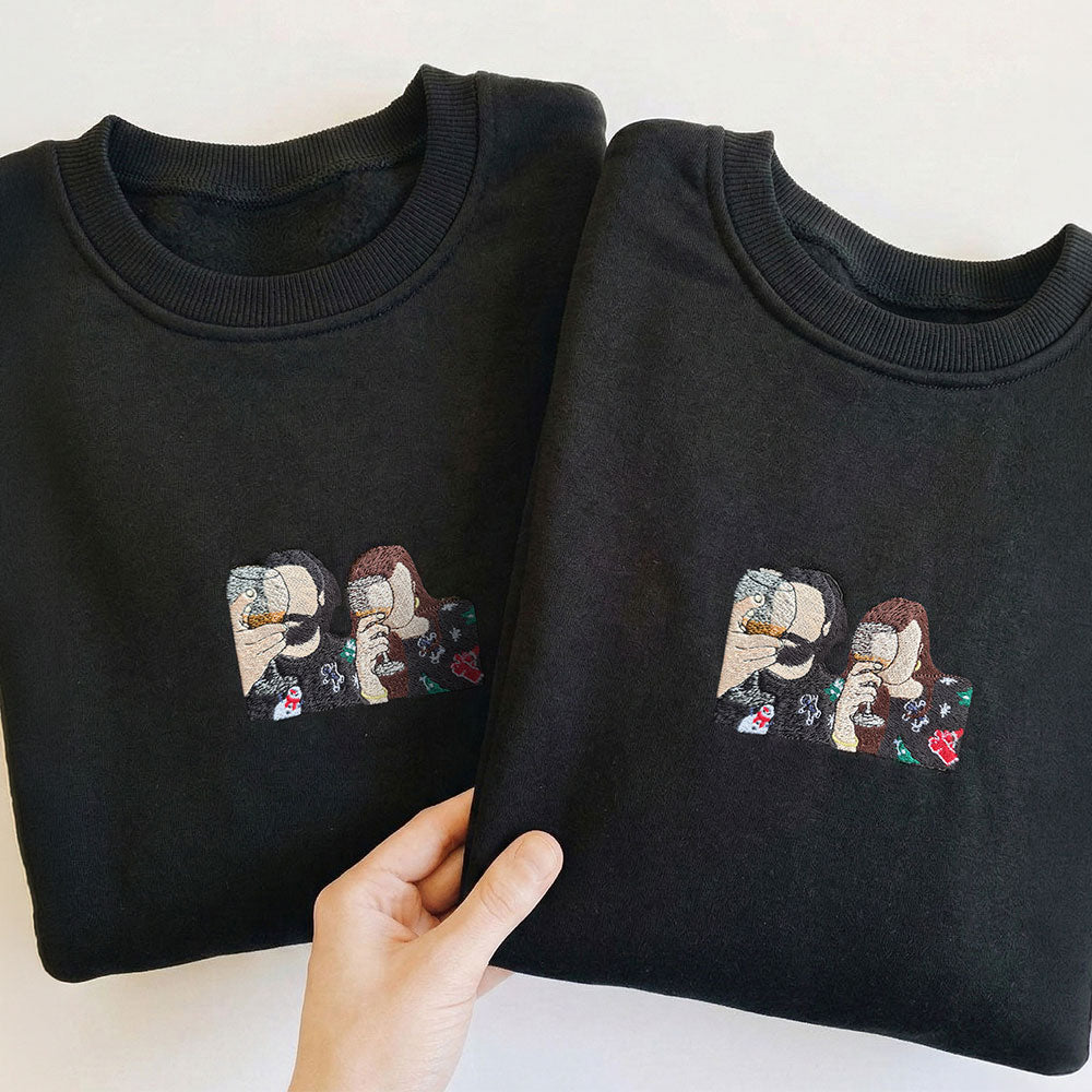 Kişiye Özel Fotoğraf Nakışlı Sweatshırt