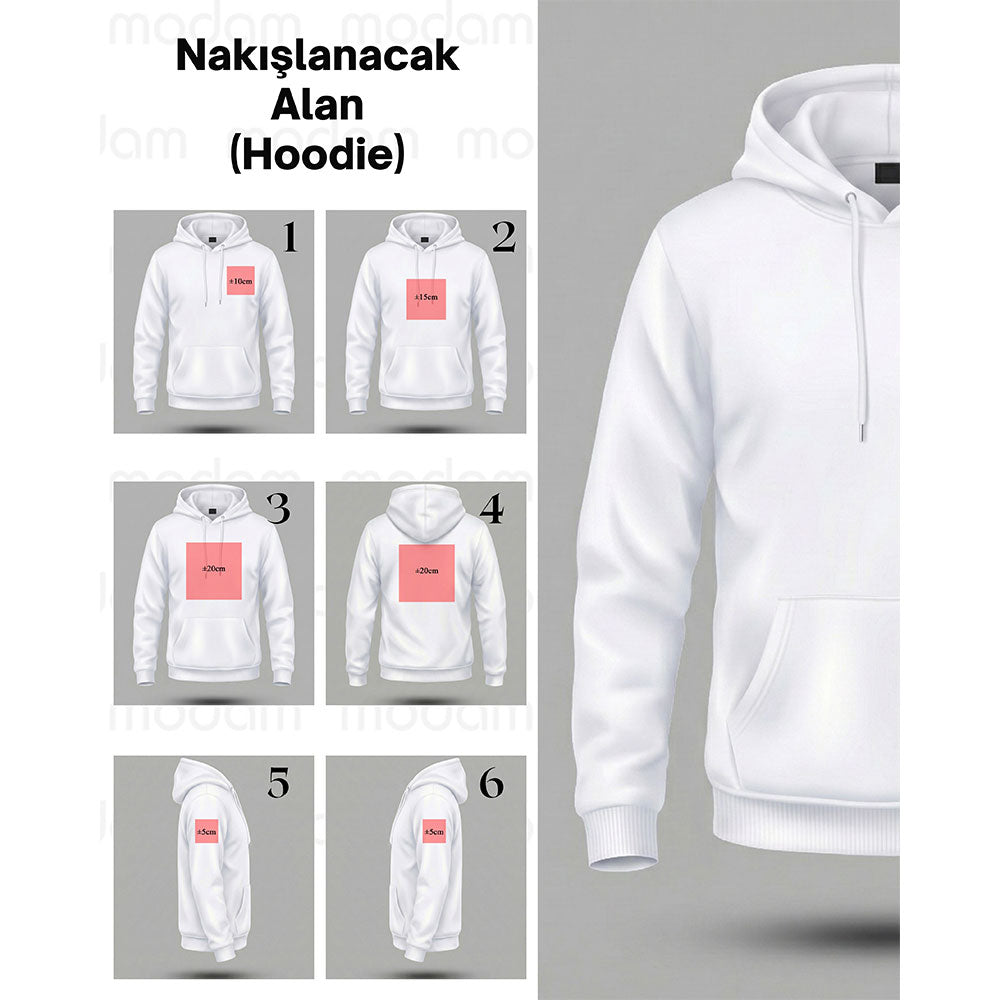 Kişiye Özel Fotoğraf Nakışlı Kapüşonlu (Hoodie)