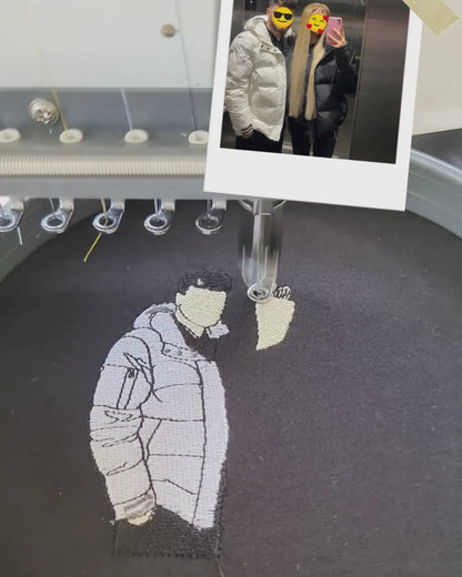 Kişiye Özel Fotoğraf Nakışlı Sweatshırt