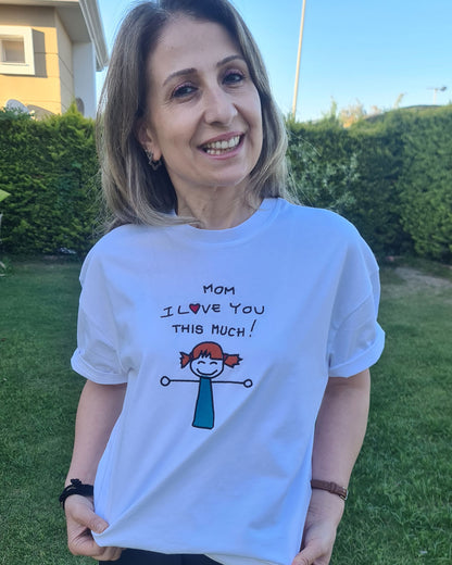 Kişiye Özel Fotoğraf Nakışlı Tişört Supermom