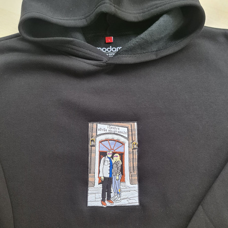 Kişiye Özel Fotoğraf Nakışlı Kapüşonlu (Hoodie)