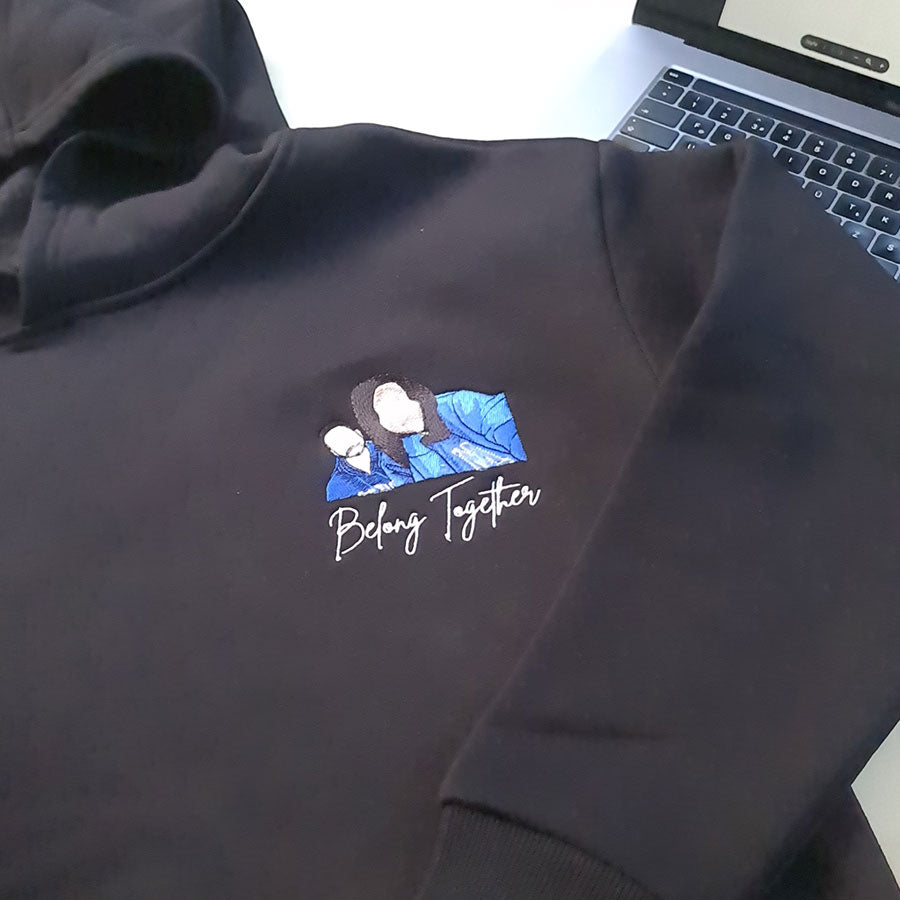 Kişiye Özel Fotoğraf Nakışlı Kapüşonlu (Hoodie)